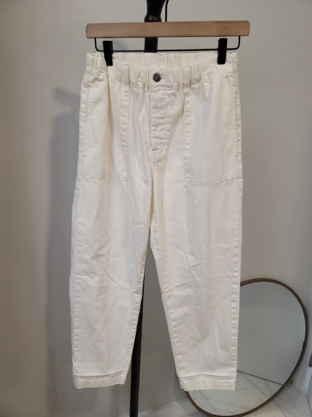 Xirena Mercer Denim Pant Size M Women Cotton Button Fly In White